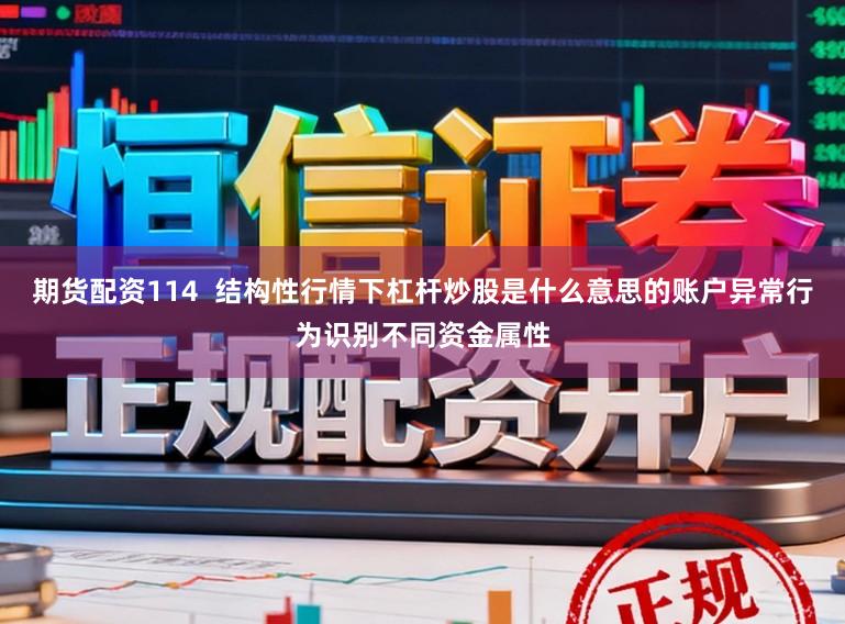 期货配资114  结构性行情下杠杆炒股是什么意思的账户异常行为识别不同资金属性